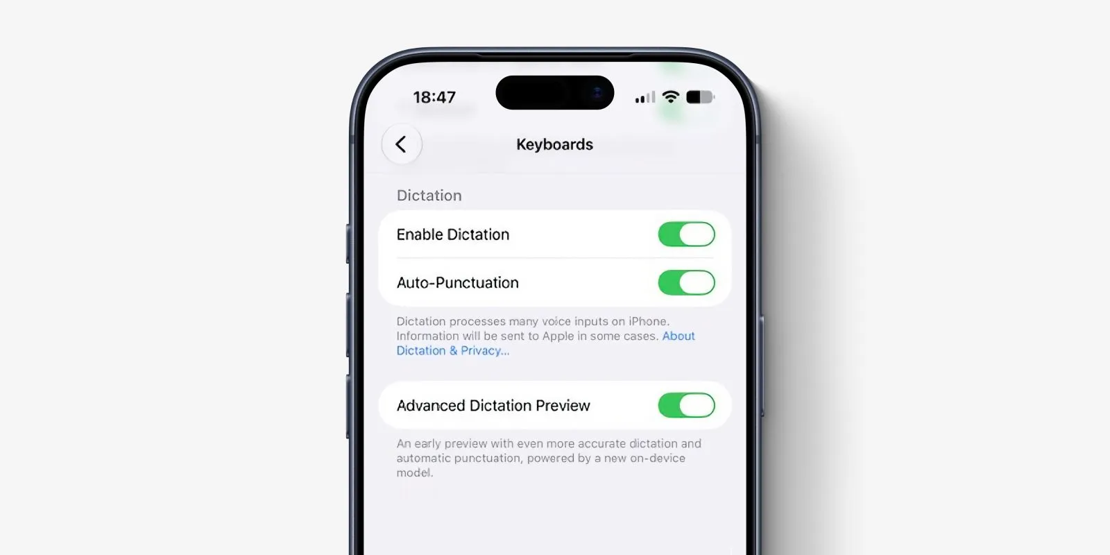 iOS 27 Dictation